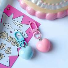 5pcs/4pcs Random Color Macaron Heart Shaped Keychain Pendant, Cute Girly Gift, Suitable For Wedding, Birthday, Anniversary, Couples, Friends, Pet Lovers, Valentine's Day, Mother's Day And Other Occasions - View 11