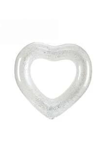1 pieza Flotador de piscina inflable con forma de corazón, aro de fiesta individual con brillo, juguete de verano para diversión en el agua, flotador de piscina y playa, silla de natación de ocio para adultos, flotadores de verano, artículos esenciales de playa, accesorios de playa, flotadores de piscina - Múltiples estilos - Ver 18