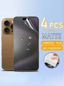 4 Miếng Dán Màn Hình Hydrogel Mềm Mờ Chống Vân Tay Tương Thích Với iPhone 17 Pro Max Air 16 16e 15 14 13 12 11 Pro Max Plus Miếng Dán Màn Hình Tương Thích Với iPhone X Xs Max XR [Không phải kính] - 4 miếng - Xem 24