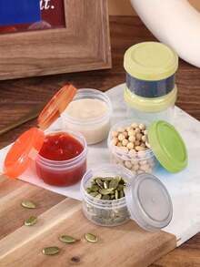 1/4/6pcs Portable Mini Sauce Pot | Reusable Pp Material Condiment Container, Suitable For Ketchup, Salad Dressing And Seasonings - Great For Picnics, Camping, Travel And Bringing To Work -For Food Lovers And Outdoor EnthusiastsKitchen Tool, - Multicolor - View 7
