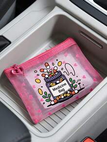Túi đựng thuốc mini hình trái tim, in hình viên nang, thuốc viên, chữ cái, chai thuốc, túi sơ cứu y tế ngoài trời và gia đình, quà tặng sáng tạo cá nhân hóa với logo hoạt hình, nhiều màu sắc để lựa chọn, thích hợp làm túi đựng đồ du lịch, túi đựng mỹ phẩm, túi đựng đồ dùng ngày lễ, túi đựng đồ chăm sóc da, túi đựng son môi; quà tặng Ngày của Mẹ, quà sinh nhật, quà tặng Ngày Nhà giáo. - Nhiều màu - Xem 13