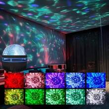 Proyector de luz de onda con control remoto alimentado por USB - Cambio de color, regulable, ideal para dormitorio, boda, Navidad y decoración de Halloween - Multicolor - Ver 3