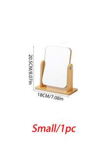 1pc/360° Rotating Desktop Wooden Mirror, Available In Various Sizes And Specifications. Exquisite And Simple High-Definition Mirror, Silver Mirror, No Deformation, Rotatable. Desktop Vanity Mirror, Multi-Functional Mirror, Stylish Makeup Mirror For Girls' Dorms, Wooden Mirror, Christmas Gift For Mom. - Multicolor - View 10