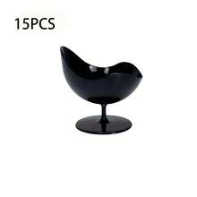 60毫升冰淇淋塑料杯、酸奶慕斯杯、黑布丁杯、黑色创意甜点杯、冰淇淋塑料杯 - 黑色 - 查看 11