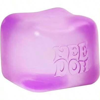 NeeDoh 1 Pack Summer Squishy Toys, Soft Translucent Jelly Cube Squeeze Balls, Slow Rising Stress Relief Fidget Toys For Pool Party, Beach Fun & For Anxiety Relief, Sensory Play, Cute Summer Squishies For Pool Party Favors Kawaii Room Decor