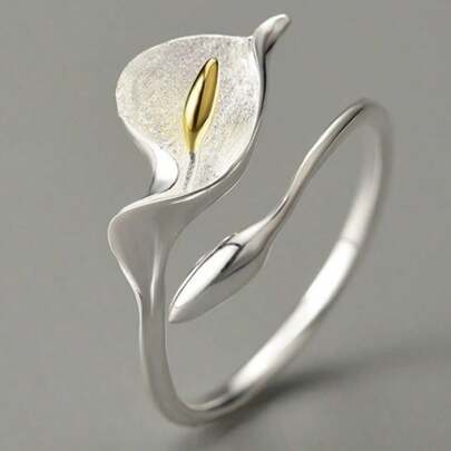 Lotus Charm - Daffodil Flower Ring - Suitable For Women To Wear On Engagement Or Date Occasions - Hypoallergenic - Fashion Girl Jewelry