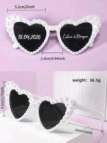 Personalized Heart-Shaped Fashion Glasses | Wedding Guest Glasses | Bachelorette Party Fashion Glasses | Birthday Fashion Glasses | Prom Fashion Glasses - Suitable For Various Occasions | Bachelorette Party Favors | Wedding Favors | Heart-Shaped Fashion Glasses | Bride-To-Be Party | Bride Fashion Glasses | Bridesmaid Gifts - Multicolor - View 10