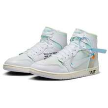 Nike Giày bóng rổ cổ cao retro Jordan * Virgil Abloh Archive Alaska Air Jordan 1 High OG dành cho nam, kiểu dáng thời trang, đa năng, mềm mại và thoải mái, màu trắng. - trắng - Xem 5