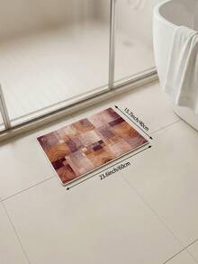 1pc Large Size Orange Color Block Patchwork Pattern Living Room Carpet, Fresh Spring/Summer Design, Soft & Comfortable Texture, Easy Care, Non-Slip Bottom, Suitable For Living Room, Bedroom, Kitchen, Dining Room, Entryway, Office And Other Home Decor - Burnt Orange - View 18