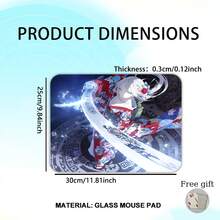 Esports Pro Glass Mouse Pad, Micro Etch Texture, Smooth & Controlled, Fast Reflex For FPS, Waterproof Anti-Sweat, Non-Slip Rubber Base, Long Life, Ideal For PC Gaming Setup - Thickness: 0.3cm/0.12inch - View 14