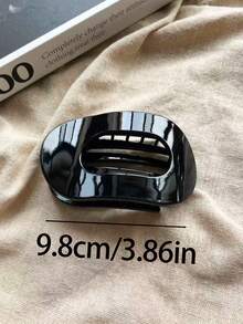 3 Stück/1 Stück 9,8 cm/3,86 Zoll große Größe PC Material glänzend schwarz/weiß/braun leichte Kunststoff Haarspangen, modisch vielseitig hochwertig elegante einfarbige Haarkrallen, geeignet für täglichen Ausgang, Casual, Party, Strand, Pendeln, Urlaub, Haarstyling, Gesichtsreinigung, Make-up, Outfit Accessoire, Reise, Geburtstag - Verschiedenfarbig - Übersicht 2