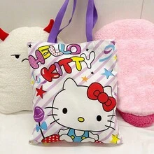 A Cute Anime Canvas Tote Bag With Fresh Color And Large Capacity Design. It Can Be Used For Commuting, Daily Shopping, And Travel Storage. It Is Wear-Resistant And Durable, The Color Is Lively And Healing, Versatile And Practical, And Can Easily Adapt To Various Dressing Scenes. - Multicolor - View 10