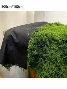 1pc, 100cm X 100cm Artificial Soft Breathable Polyester Fiber Simulated Natural Green Moss Mat, Suitable For Aquarium Landscaping, Artificial Lawn, Micro Landscape, Floral Decor, Outdoor Scenery, Home Decor, Exhibition Background, Lawn, Potted Plants And Walkways. - Multicolor - View 13