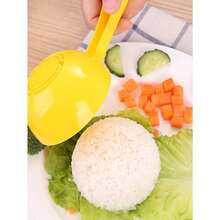 1pc Semi-Circle Rice Ball Mold, DIY Bento Box Tool, Plastic Rice Spoon, Back To School Essential - Multicolor - View 3