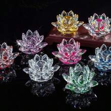 1 Tượng hoa sen pha lê đỏ, vật trang trí nhà cửa lấp lánh, thích hợp cho phòng khách, văn phòng, đám cưới, bàn thờ thiền định, quà tặng sinh nhật/tân gia lý tưởng cho phụ nữ, mẹ, bạn bè. - Nhiều màu - Xem 6