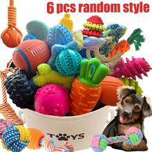 A 3/5pcs Dog Chew And Teeth Cleaning Toy Set, Mixed Pet Toy Gift Pack, Relieves Boredom, Favorite Toy For Puppies, Unleashes Dog Nature, Suitable For Small Dogs, Pet Toys, Pet Chew Toys, Dog Rope Toys - [6件隨機款式] - 查看 11