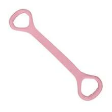 1/2/3条装 8字形弹力带，女士背部训练瑜伽拉伸带，加厚硅胶弹力绳，适用于背部 - 粉色 - 查看 5