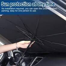 Car Windshield Sunshade, Foldable Windshield Sun Umbrella, Windshield Cooling Umbrella For Daily, Sun Visor, Sunshade Cover, Durable Sun Shade, Sunshade For Car Outside, UV Protective Sunshade - A - View 5