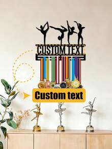 1pc Personalized Metal Gymnastics Medal Holder, Gymnast Medal Display Rack, Custom Name Medal Hanger, Logo Decor, Athlete Gift, Custom Award Supplies - Multicolor - View 11