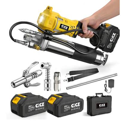 Electric Grease Gun Compatible With DeWal 20V Battery, 10000PSI High-Pressure Cordless Grease Gun Works With Bulk & Cartridge Grease, 39" Hose & 4 Couplers (Tool Only)