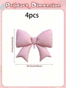 1/2/4pcs Pink Bow Balloon Jumbo Bow Foil Balloon,Giant Pink Bow Balloons Coquette Birthday Party Supplies/Pink Bachelorette Bridal Engagement Wedding Anniversary Supplies For Women,Party Gift - 4 cái - Xem 2