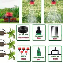 Bộ tưới nhỏ giọt điều chỉnh được hình Cô bé quàng khăn đỏ, làm bằng nhựa bền, trang bị đầu nhỏ giọt chống tắc nghẽn, thích hợp cho nông nghiệp, bãi cỏ, làm vườn tại nhà, sân thượng, sân vườn và làm mát mái nhà. - Bộ dụng cụ tưới tiêu - Xem 14