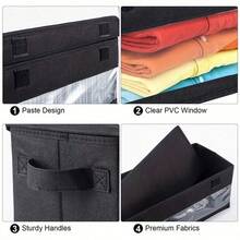 Bộ 2 hộp đựng CD/DVD chịu lực cao - Hộp đựng 30 đĩa có tay cầm và cửa sổ trong suốt, có thể gấp gọn, tiết kiệm không gian! - màu đen - Xem 10