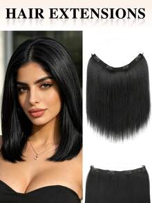 nimoki 12-Inch Seamless Mesh Hair Extensions, Soft & Breathable For Women & Girls, Suitable For Music Festivals, Parties, Cosplay, Daily Use, Seamless Straight Hair Piece, Halloween - Multicolor - View 17