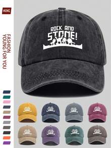 1pc "REPLAY" Fashionable Printed Baseball Cap, Funny Print Design, Black Papa Truckers Hat, Breathable & Comfortable, Solid Color Minimalist Retro Dad Hat, Adjustable Size, Suitable For All Seasons, Summer Outdoor Fishing Cap, Versatile For Men And Women, Ideal For Outdoor Cycling, Sports, Hiking, Fishing, Hunting, Father Fishing Holiday Birthday Gift - A - View 14