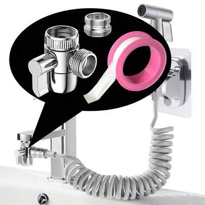 Kitchen/Bathroom Sink Faucet Diverter Valve, Washbasin Faucet External Splitter, Faucet 1 To 2 Way Adapter, Faucet Diverter Valve