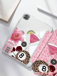 Ốp bảo vệ máy tính bảng họa tiết da báo hồng, bi-a, cocktail, hoa ly, phù hợp với iPad Air 8 (M4) 2026 (11 inch)/2026 (13 inch), 9.7/10.2/10.5/10.9/12.9/Pro 11/A16, thế hệ thứ 10, Galaxy Tab S6 Lite 10.4 inch, Kindle Paperwhite thế hệ thứ 12 2024, Kindle (thế hệ thứ 11 - ra mắt năm 2024), v.v. Chất liệu mềm mại, chống sốc, chức năng tự động bật/tắt màn hình thông minh, chân đế gập chữ Y xoay đa góc, quà tặng cho bé gái, chủ đề lãng mạn mùa xuân, quà sinh nhật. - Nhiều màu - Xem 3