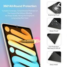 BOLLYMORE Tablet Screen Protector 2pcs Tempered Glass Screen Protector For IPad 10th Gen 10.9"(2022)/11th Gen A16 2025, Compatible With Face ID And Apple Pencil, Suitable For IPad Mini 6th/7th Generation Mother's Day Gift - 2PCS Glass - View 6