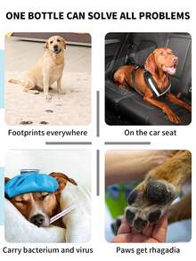 寵物掌印清潔泡沫5盎司,配有刷頭深度清潔,無水洗 - 橘色 - 查看 4