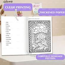 GDTME Number Coloring Task, Coloring By Number For Adults, Interesting Coloring Exercise, Improves Concentration, A Relaxing Gift, Gifts For Women, Birthday, Anniversary, Back-To-School Gifts, Stationery, Father's Day Gifts, With 5 Stickers. - Number Coloring - View 2