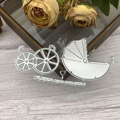 Cute Baby Carriage Metal Cutting Dies For Card Making Embossing Paper Die Cuts Sets Album Scrapbooking Templates Stencils Storage Pockets