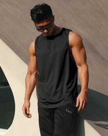 Men's Workout Tank Tops Quick Dry Sleeveless Shirts For Men Muscle Moisture Wicking Bodybuilding Gym Lightweight - màu đen - Xem 13