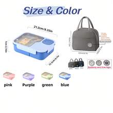 1pc Cartoon Lunch Box With Utensils And Sauce Container, Microwave , Suitable For School, Office, Outdoor - View 11