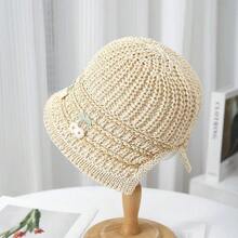 Mũ chống nắng mùa hè, mũ xô dệt thủ công hình quả anh đào dành cho nữ, mũ xô khoét lỗ thoáng khí phía sau, mũ chống nắng dễ thương và thoáng mát giúp thon gọn khuôn mặt. - Nhiều màu - Xem 9