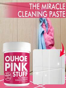 Pasta de limpieza suave multiusos, elimina la grasa pesada en la cocina, limpiador universal en balde rosa. Nuestro polvo de limpieza en balde rosa contiene surfactantes. Puede eliminar rápidamente las manchas y hacer que su cocina luzca como nueva. - De Estado sólido - Ver 5