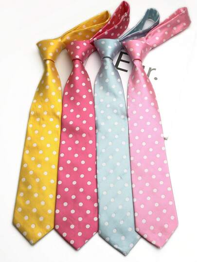 1pc Polka Dot Handmade Unisex Necktie, Suitable For Business, Casual, Street, Daily Wear, Party, Gift,Graduation Outfit,Disco