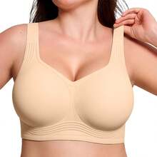 Sujetadores de gelatina para mujeres sin aros, sin cables, con soporte, elevación y cobertura total, tallas grandes, cómodos y sin costuras - desnudo - Ver 1