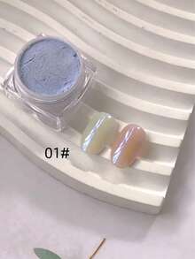 Aurora Glass Pearl Nail Powder Flash Mirror Surface Effect Ultra Fine Opalescent Holographic Shimmer Nail Art Powder For Home DIY Manicure Design Professional Nail Salon(0.5g/Bottle) - Multicolor - View 12