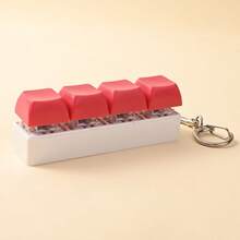 1pc Macaron Colorful Keyboard Fidget Keychain, Stress Relief Finger Clicker Toy, Perfect Party Favors & Gifts For Halloween Christmas - one-size - View 16