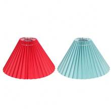 Mini Pleated Lamp Shade, Suitable For E26/E27 Bulbs, Small Ruffled Lamp Shade For Table Lamps, Bedside Lamps, Night Lights (Red/Yellow/Blue) - Umbrella - View 13