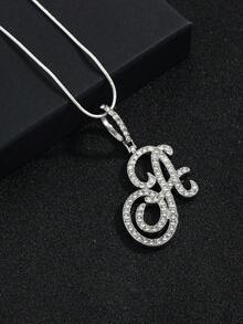 1pc Fashion Cursive Letter A-Z Necklace, Women Jewelry For Daily Wear - Romantic 26 Cursive Letter Necklace - View 64
