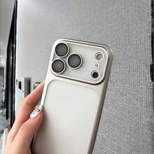 苹果Fundaparateléfono全包PC磨砂电镀壳15Pro黑色银色Compatible con múltiples modelos de - 深宝蓝 - チェックする 4