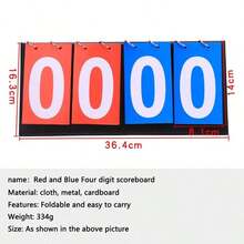 Multi-Digit Tabletop Scoreboard: Detachable, Battery-Free, Ideal For Indoor/Outdoor Sports Games Such As Basketball, Tennis, And Other Sports - Multicolor - View 8