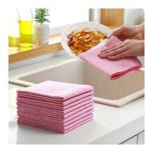 Coconut Shell Rag, Housekeeping Cleaning Cloth, Kitchen Household Supplies, Absorbent Water, Not Easy To Shed, Thickened, Easy To Clean Scouring Pad - 混色 + 20*30[10 片] - 查看 2