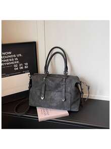 LANYIBAIGE 2026 Damen Tasche mit großer Kapazität, Retro Luxus Handtaschen, hochwertige Umhängetaschen, Vintage Umhängetaschen, Marken Schultertaschen - Schwarz - Übersicht 3