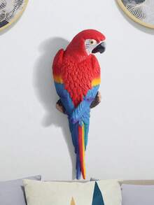 1pc - Handmade Parrot Sculpture - Vibrant Color, Detailed Resin Art Statue, Suitable For Home And Garden Decor - Ideal Gift For Bird And Art Lovers, Perfect For Indoor Decoration - 1PC - View 1
